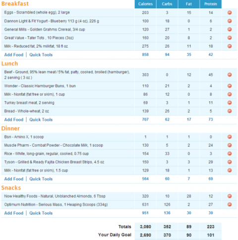 3 000 Calories A Day For Bulking Up Diet